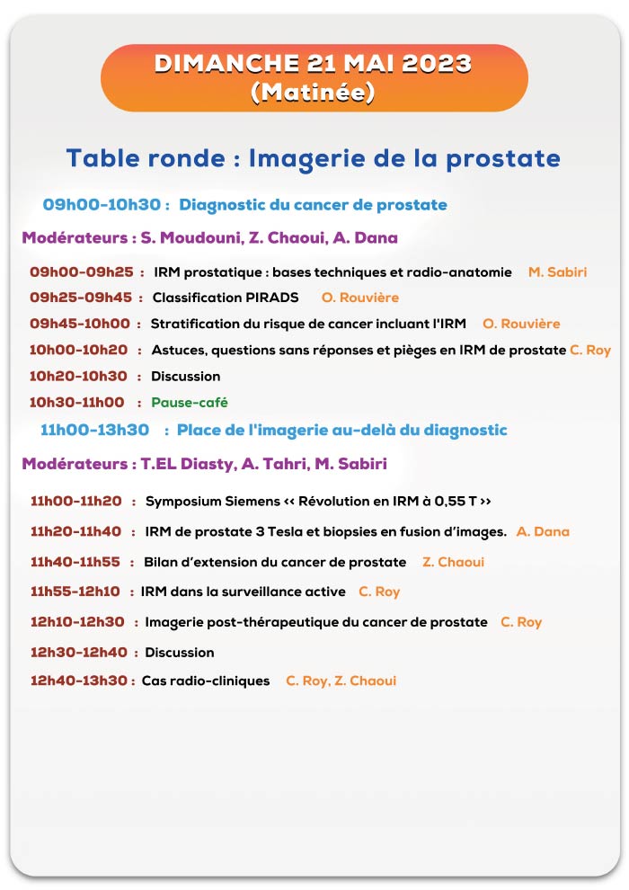 Programme : Journées de l'association Franco-Marocaine de Radiologie