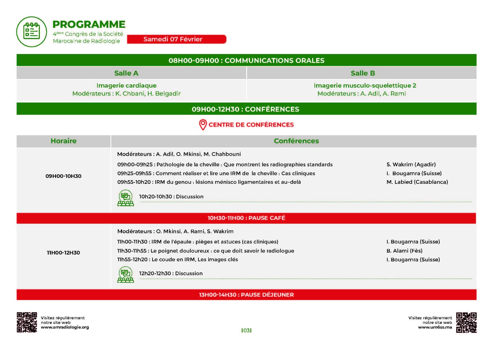 programme: 4ème Congrès National de Radiologie, p3